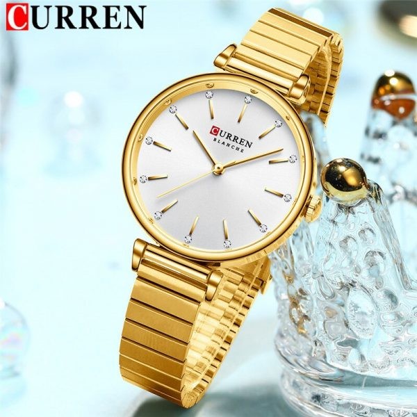 Curren 9081 Analog Stainless Steel Watch For Women - Gold