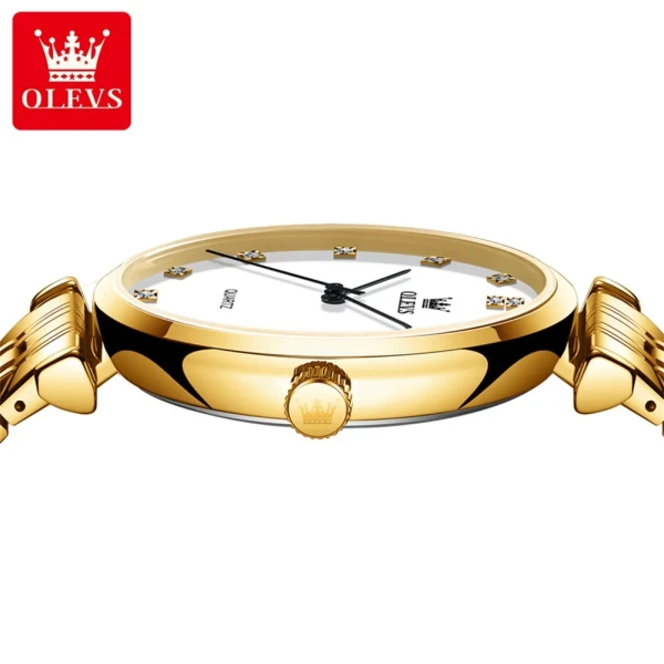 Olevs 5596 Luxury Elegant Men’s Watch - Golden