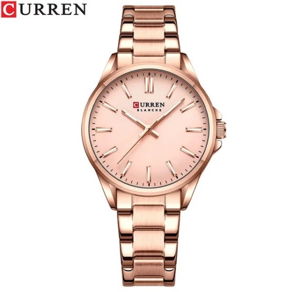 CURREN 9090 Stainless Steel Watches for Women – Rose Gold