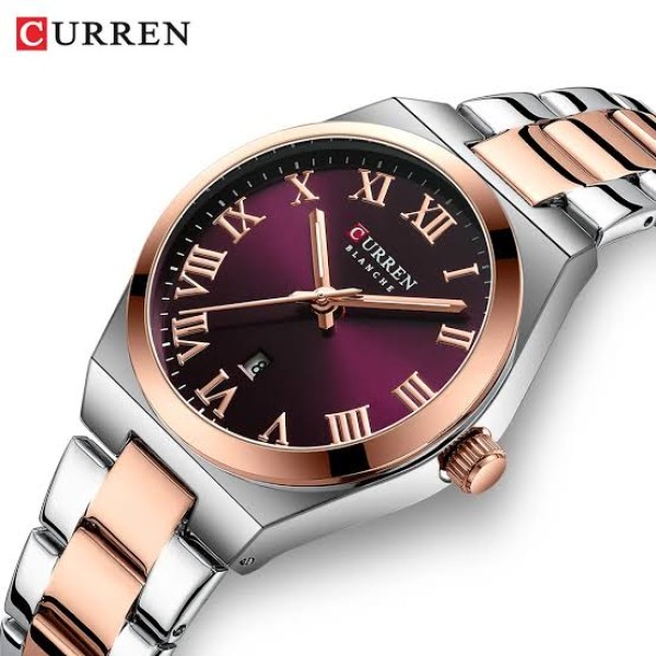 CURREN 9095 Ladies High Quality Wrist Watch For -Rose Purple