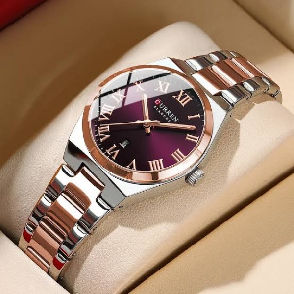 CURREN 9095 Ladies High Quality Wrist Watch For -Rose Purple