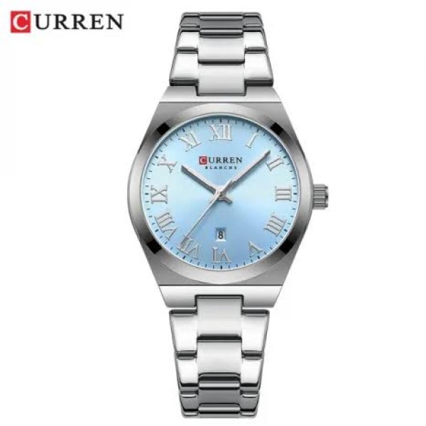 CURREN 9095 Ladies High Quality Wrist Watch For -Silver & Fest