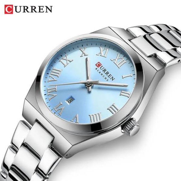 CURREN 9095 Ladies High Quality Wrist Watch For -Silver & Fest