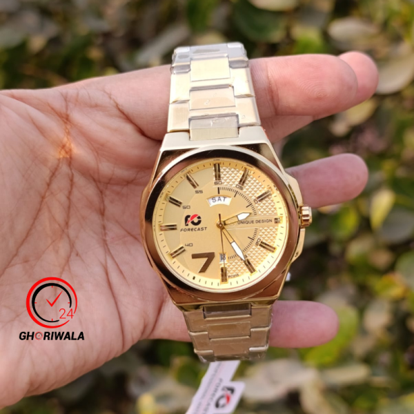 Forecast 013 Stainless Steel Quartz Fashion Watch Men's For-Golden