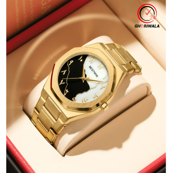 Bestwin 812 Arabic Men's Watch For- Gold