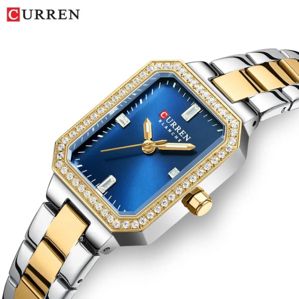 CURREN 9102 Stainless Steel Women Watches for - Silver Gold & Blue