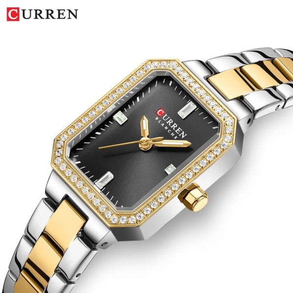 CURREN 9102 Stainless Steel Women Watches for - Silver Gold & Black