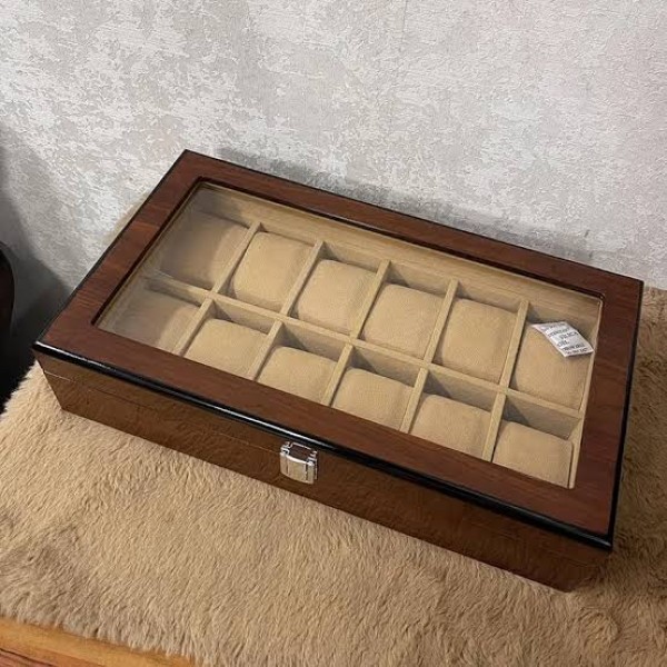 12 Slot Premium Wooden Watch Box - 002