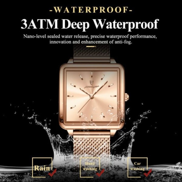 POEDAGAR 793 Luxury Women's Watch - Rose Gold
