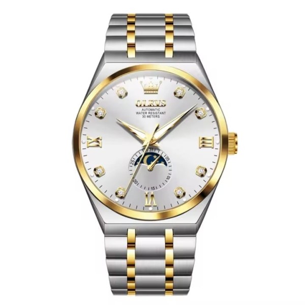 OLEVS 7069 Mechanical Stainless Steel Men's watch - White