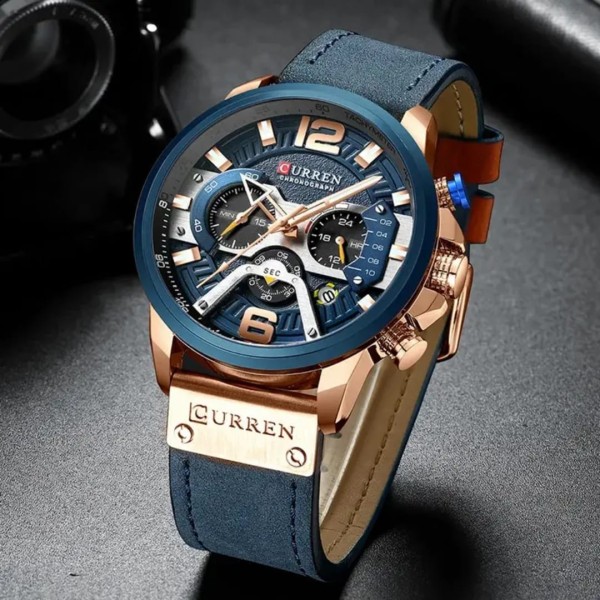 CURREN 8329 Luxury Sports Men's Watch - Blue