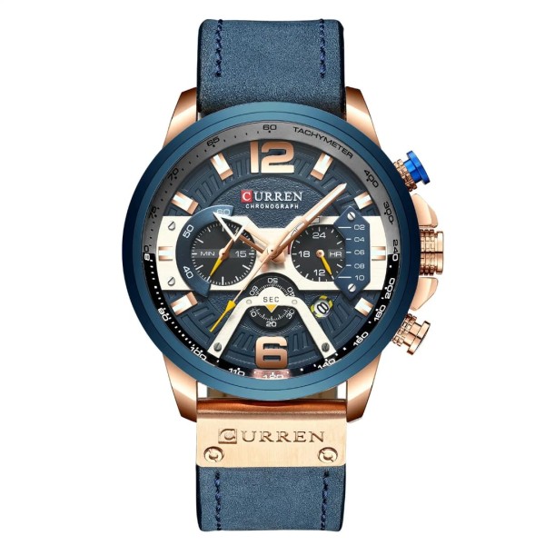 CURREN 8329 Luxury Sports Men's Watch - Blue