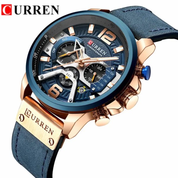 CURREN 8329 Luxury Sports Men's Watch - Blue