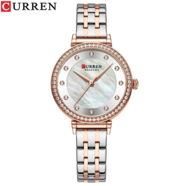CURREN 9087 Stainless Steel Watches for –Silver & Rose Gold