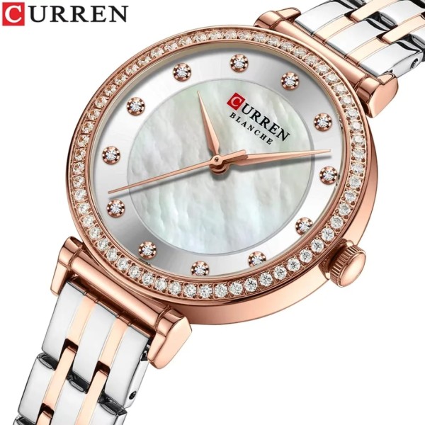 CURREN 9087 Stainless Steel Watches for –Silver & Rose Gold