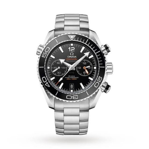 OMEGA'S Seamaster Chronograph A Grade 707782 Stainless Steel Men's Watch - Silver & Black