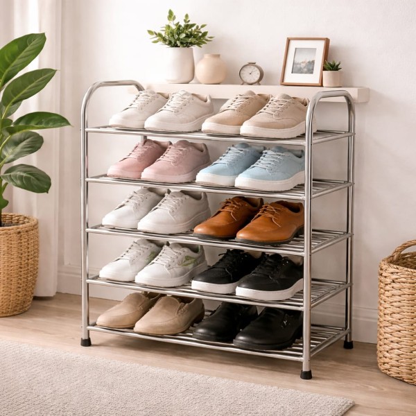 SS 5 Layer Shoe Rack