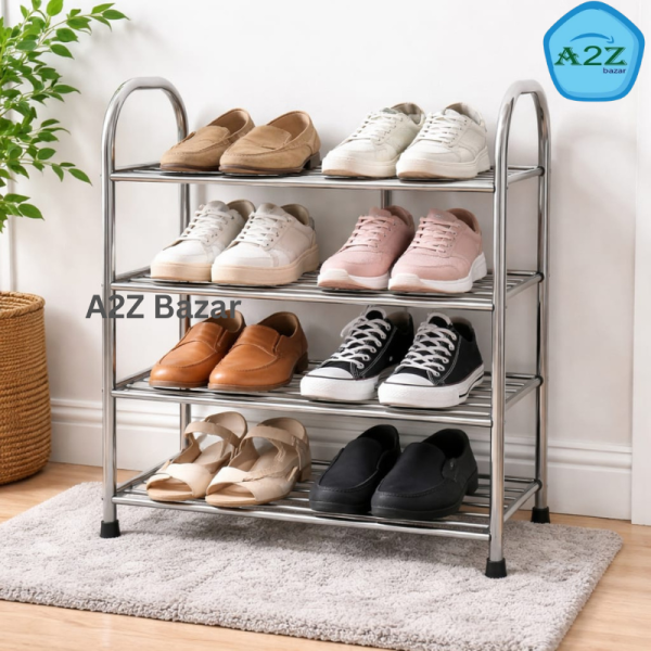 SS 4 Layer Shoe Rack