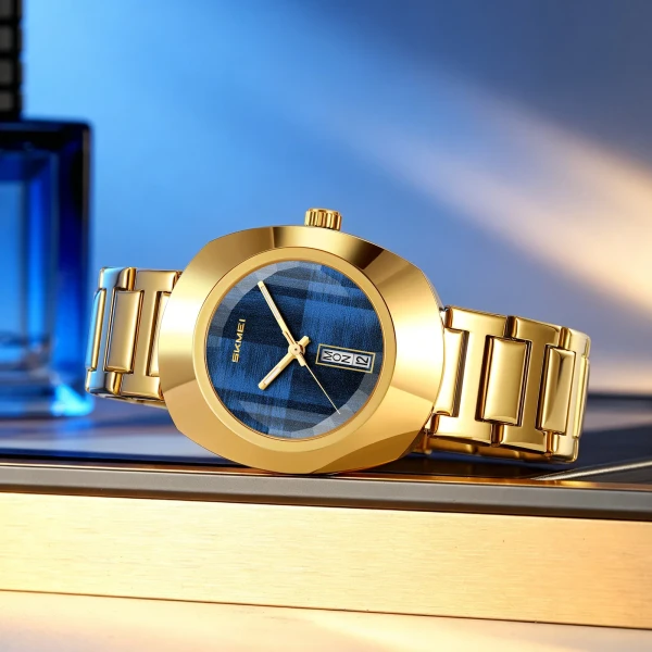 Skmei 9410 Luxury Waterproof Men's Watch - Golden & Blue