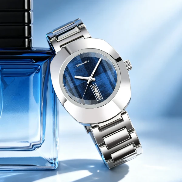 Skmei 9410 Luxury Waterproof Men's Watch - Silver & Blue