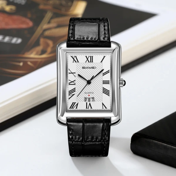 SKMEI 2575 Elegant Business Mens Wrist Watch - Black & White
