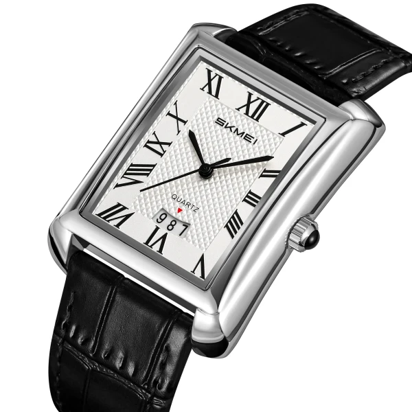 SKMEI 2575 Elegant Business Mens Wrist Watch - Black & White
