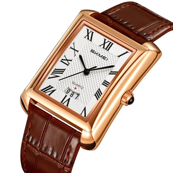SKMEI 2575 Elegant Business Mens Wrist Watch - Browen & Rose gold