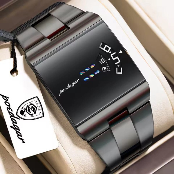 Poedagar 857 Luxury Quartz Watch for Men - Black