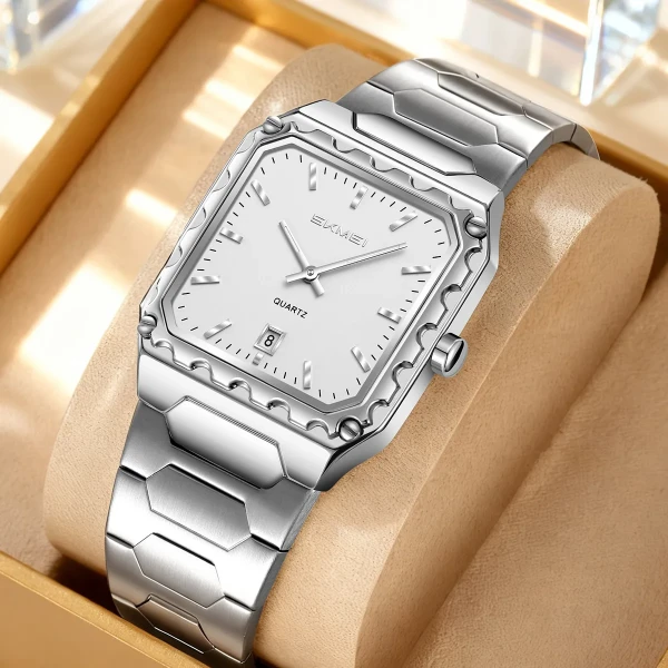 Skmei 9383 Luxury Quartz Watch for Men - White