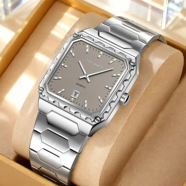 Skmei 9383 Luxury Quartz Watch for Men - Gray