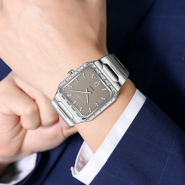 Skmei 9383 Luxury Quartz Watch for Men - Gray