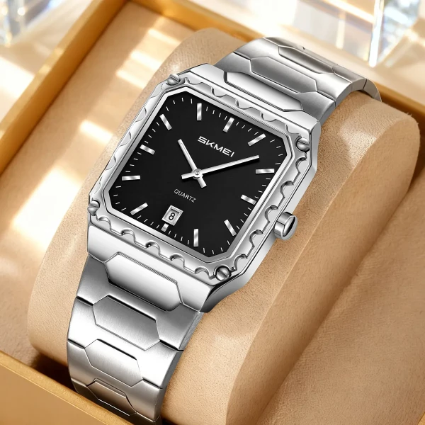 Skmei 9383 Luxury Quartz Watch for Men - Black