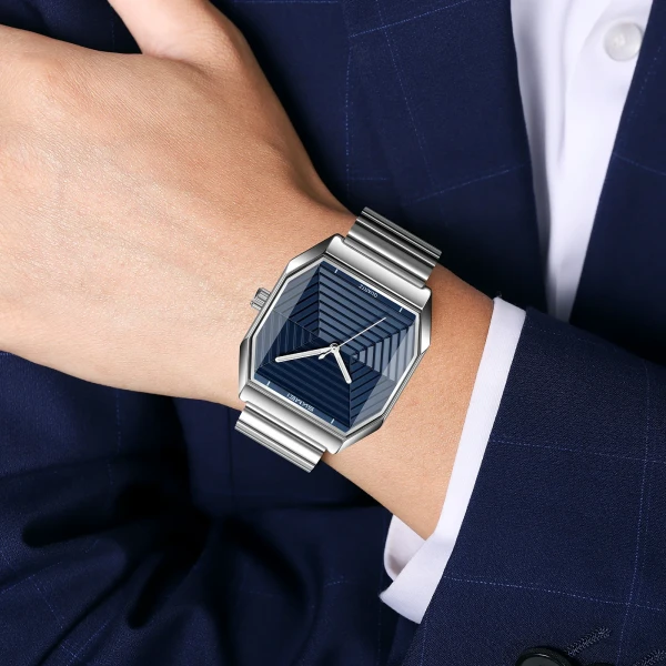 Skmei 9393 Luxury Quartz Watch for Men - Blue