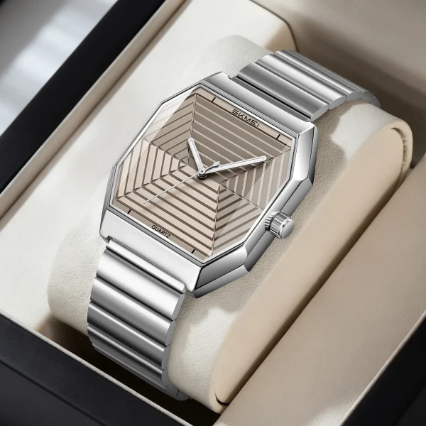 Skmei 9393 Luxury Quartz Watch for Men - Gray