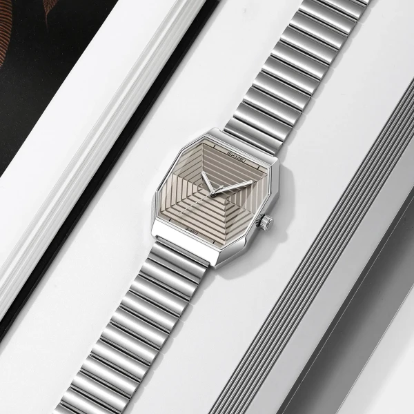 Skmei 9393 Luxury Quartz Watch for Men - Gray