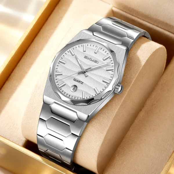 Skmei 9382 Luxury Quartz Watch for Men - White