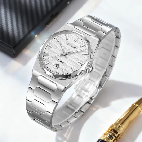 Skmei 9382 Luxury Quartz Watch for Men - White