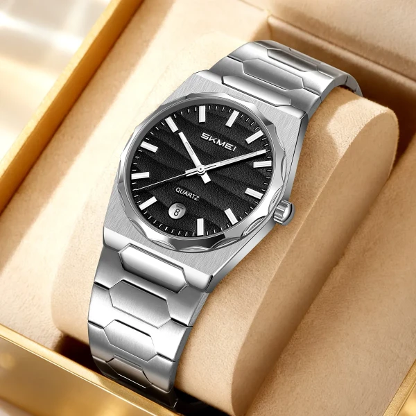 Skmei 9382 Luxury Quartz Watch for Men - Blak