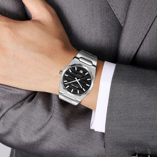 Skmei 9382 Luxury Quartz Watch for Men - Blak
