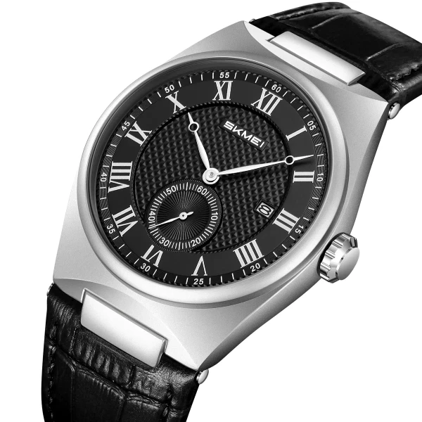 Skmei 9390 Luxury Quartz Watch for Men - Black