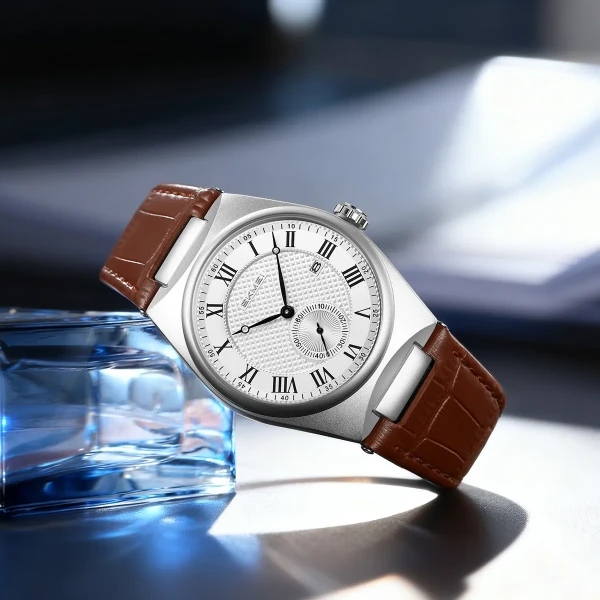 Skmei 9390 Luxury Quartz Watch for Men - Brown