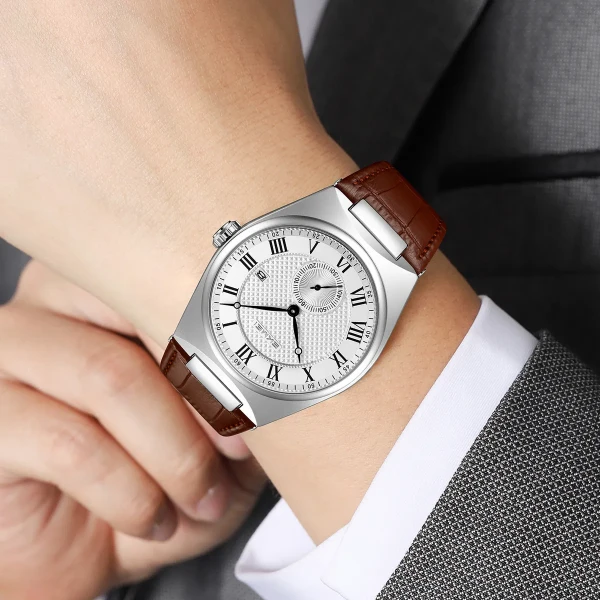 Skmei 9390 Luxury Quartz Watch for Men - Brown