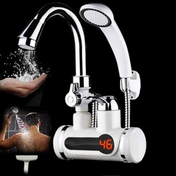 Instant water heater tap with hand shower wall mount (দেওয়ালে লাগানোর )