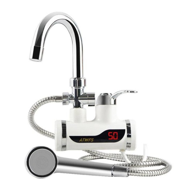 Instant water heater tap with hand shower wall mount (দেওয়ালে লাগানোর )
