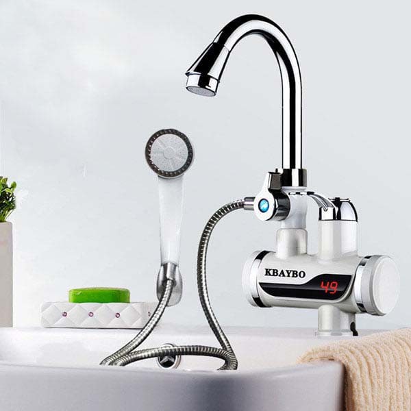 Instant water heater tap  with hand shower basin mount (বেসিনে লাগানোর )