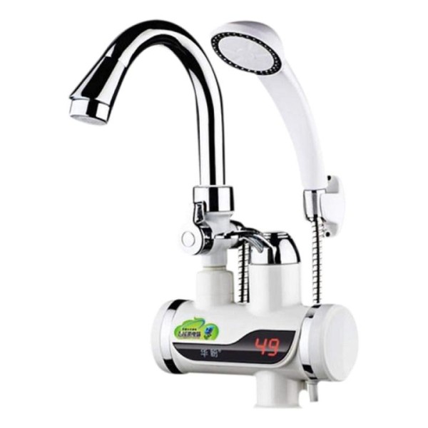 Instant water heater tap with hand shower basin mount (বেসিনে লাগানোর )